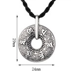 925 Silver Six-Syllable Mantra Peace Knot Necklace
