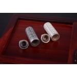 990 Pure Silver Nine-Word Mantra Bagua Gau Pendant