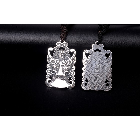 990 Pure Silver Yazi Guardian Pendant