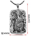 925 Silver Warrior Wealth God Guan Gong Pendant