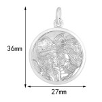 Pt950 Platinum Palden Lhamo Six-Syllable Mantra Pendant