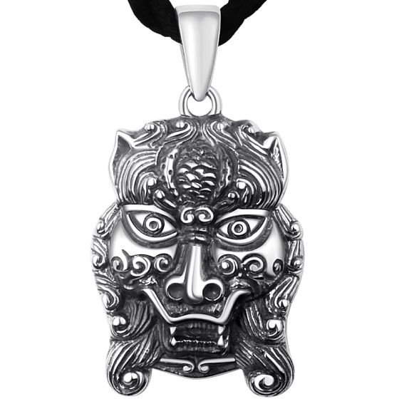 925 Silver Retro Thai Silver Pi Xiu Beast Head Men's Pendant