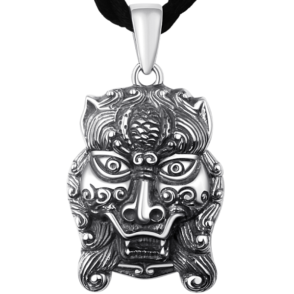 925 Silver Retro Thai Silver Pi Xiu Beast Head Men's Pendant