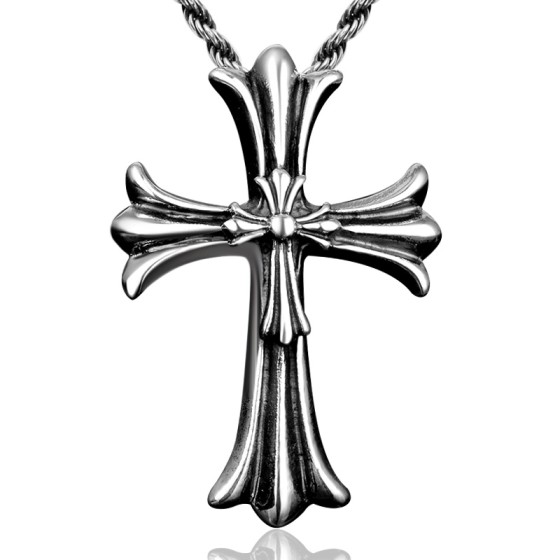 925 Silver Double-Layer Cross Pendant