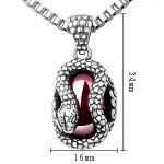 925 Silver Serpent Gemstone Pendant