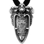 990 Pure Silver Taotie Thunder Command Official Guardian Pendant