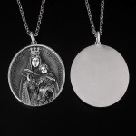 990 Pure Silver Sacred Mother Medallion Pendant