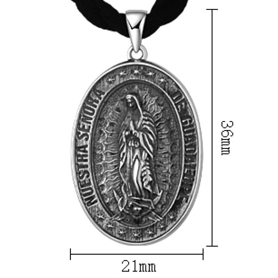 925 Silver Holy Mother Mercy Pendant
