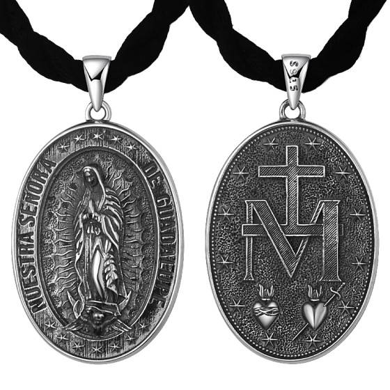 925 Silver Holy Mother Mercy Pendant