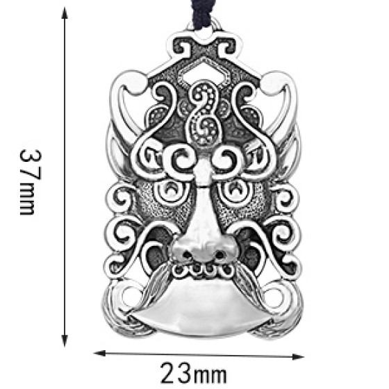 990 Pure Silver Yazi Guardian Pendant