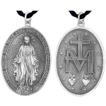 990 Pure Silver Holy Mother Mercy Pendant