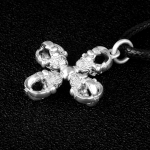 Pt950 Platinum Cross Vajra Pestle Pendant