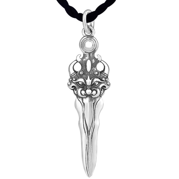 990 Pure Silver Pi Xiu Wealth Sword Pendant