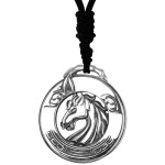 990 Pure Silver Horse Blessing Zodiac Pendant