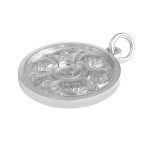 Pt950 Platinum Palden Lhamo Six-Syllable Mantra Pendant