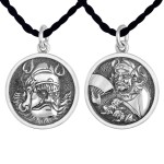 925 Silver Zhong Kui Thai Silver Pendant - Blessing & Home Protection Deity