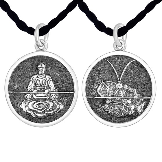 925 Silver Victorious Fighting Buddha Sun Wukong Pendant