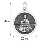 925 Silver Victorious Fighting Buddha Sun Wukong Pendant