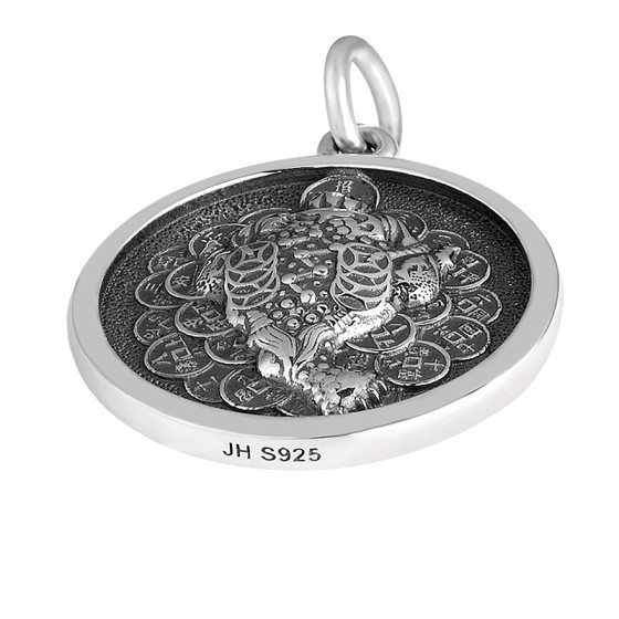 925 Silver Three-Legged Toad Wealth Coin Pendant