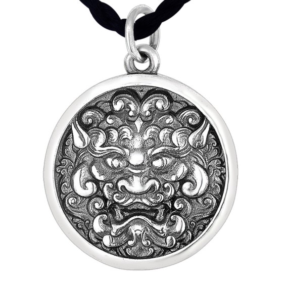 925 Silver Taotie Wealth Beast Pendant