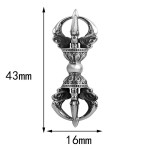 990 Pure Silver Five-Pronged Vajra Pestle Pendant