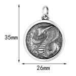 925 Silver Coiling Snake Pendant