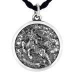 925 Silver Kylin Wealth Double-Sided Pendant