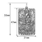 925 Silver Thunder Patriarch Bagua Pendant
