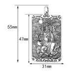 925 Silver Zhao Gongming Wealth God Bagua Pendant