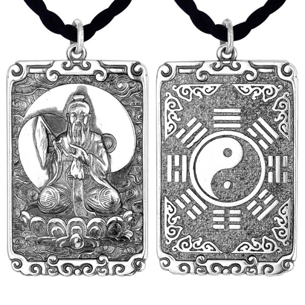 925 Silver Taishang Laojun Bagua Pendant