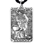925 Silver Zhong Kui Bagua Pendant