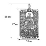 925 Silver Hongjun Laozu Bagua Pendant