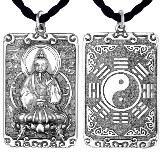 925 Silver Yuanshi Tianzun Bagua Pendant