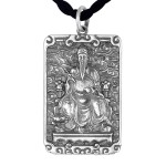 925 Silver Wenchang Emperor Bagua Pendant