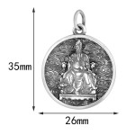 925 Silver Wenchang Emperor Bagua Pendant