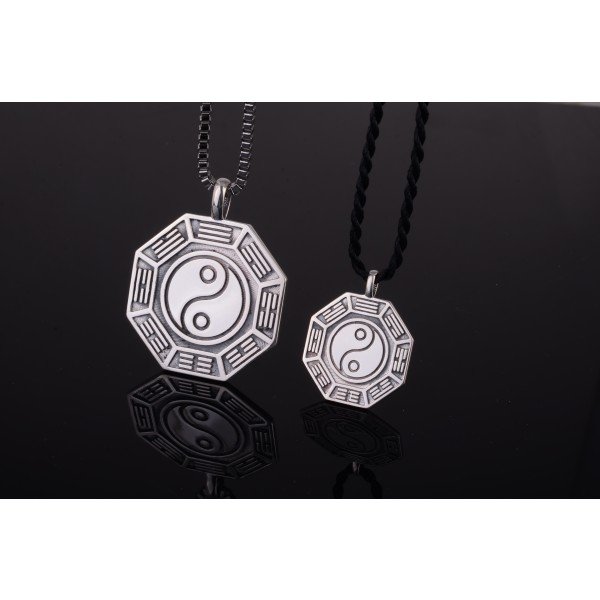 925 Silver Bagua Talisman Pendant