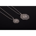 925 Silver Bagua Talisman Pendant