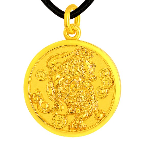 999 Pure Gold Ancient-method Pi Xiu Wealth Attracting Pendant