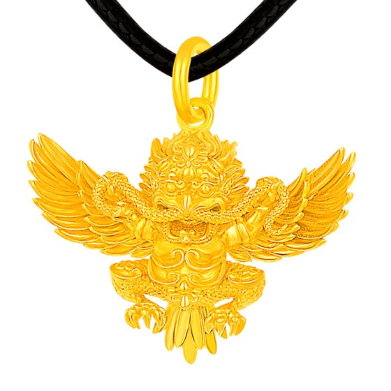 999 Pure Gold Garuda Divine Bird Pendant