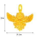 999 Pure Gold Garuda Divine Bird Pendant