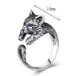 990 Pure Silver Fortune Cat Open-End Ring