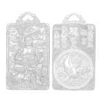 Pt950 Platinum Chinese Zodiac Rooster Guardian - Acala Buddha Pendant