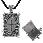 925 Silver Cross Photo Locket Necklace