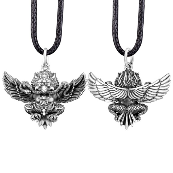 925 Silver Garuda Divine Bird Soaring Pendant