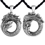 925 Silver Dragon- Phoenix Openwork Zodiac Pendant