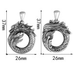 925 Silver Dragon- Phoenix Openwork Zodiac Pendant