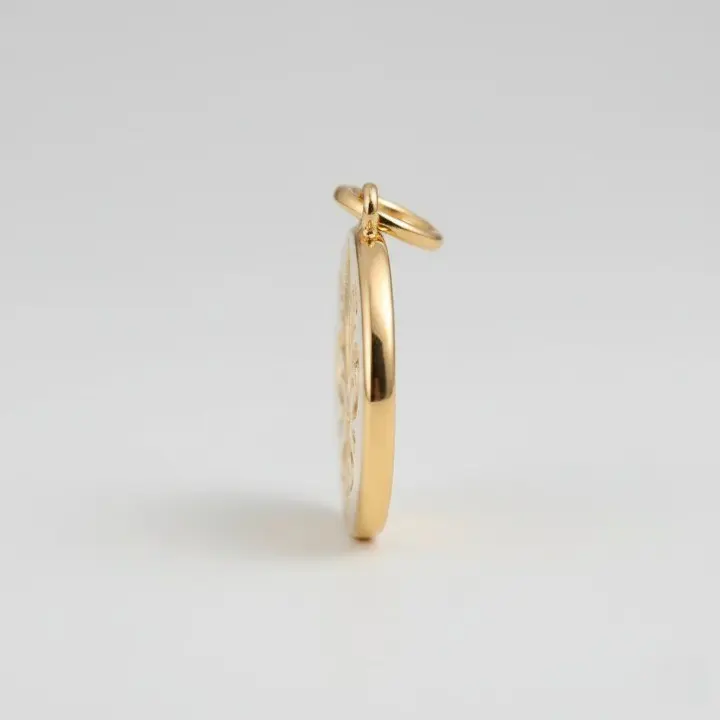 14K Gold Fleur-de-lis Heraldic Pendant