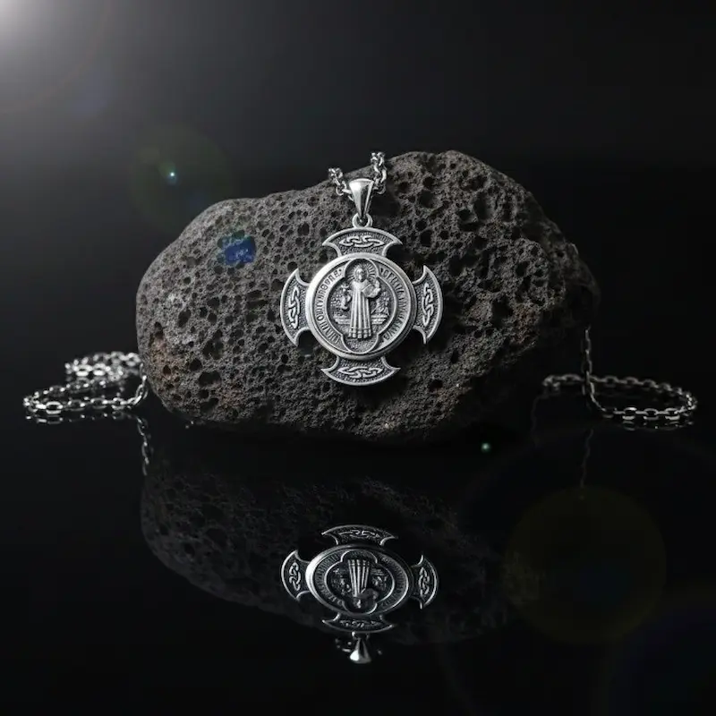 Saint Benedict Celtic Cross Medal Pendant